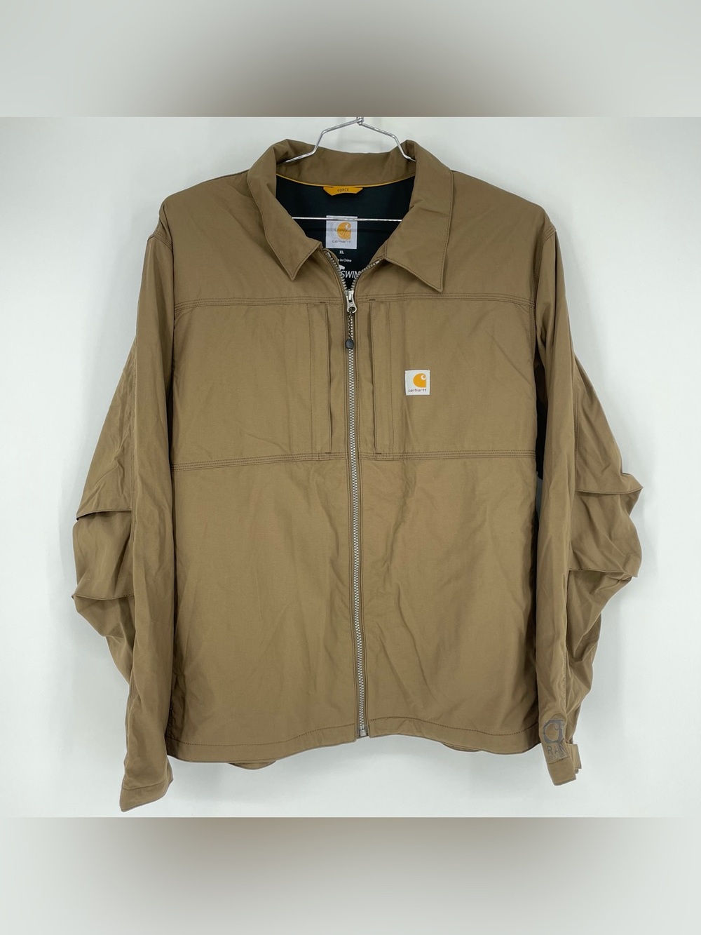Carhartt Full Swing Briscoe Jacket Brown Rain Defender Full Zip Men's Size XL